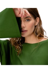 Blusa Holiday Moletinho Verde Escuro