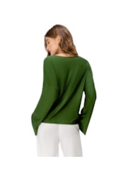 Blusa Holiday Moletinho Verde Escuro