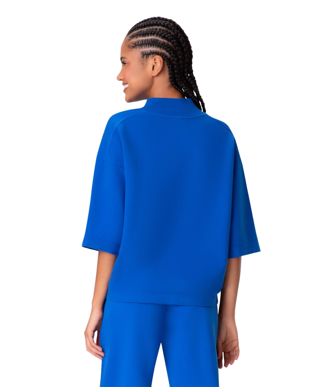 Blusa Holiday Moletom Azul Bic
