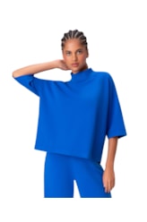 Blusa Holiday Moletom Azul Bic