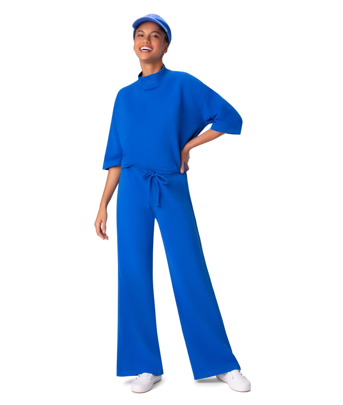 Blusa Holiday Moletom Azul Bic