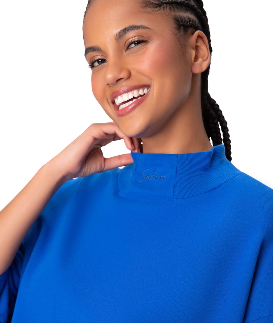 Blusa Holiday Moletom Azul Bic