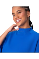 Blusa Holiday Moletom Azul Bic