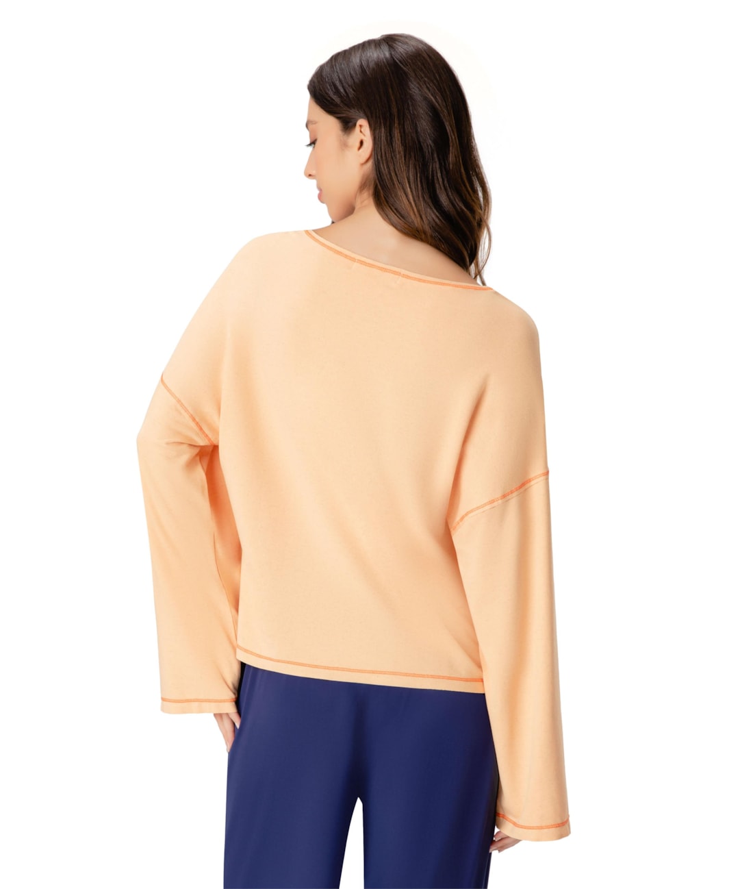 Blusa Holiday Visco Linho Laranja
