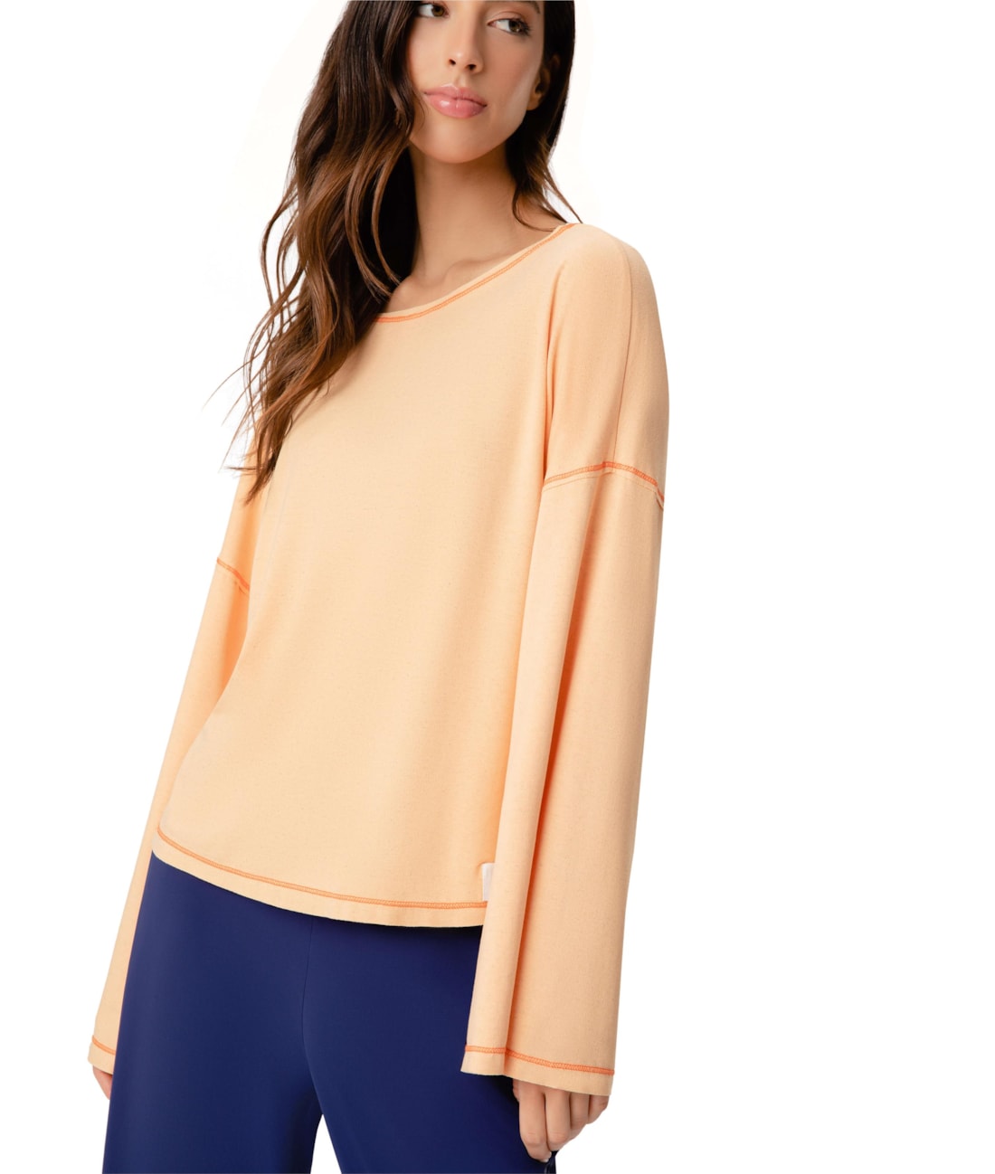 Blusa Holiday Visco Linho Laranja