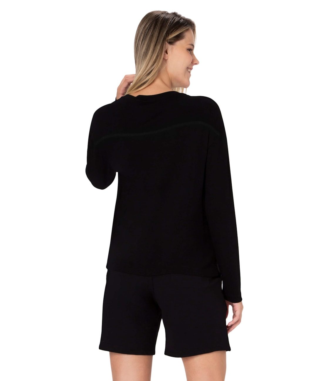 Blusa Holiday Visco Red Preto