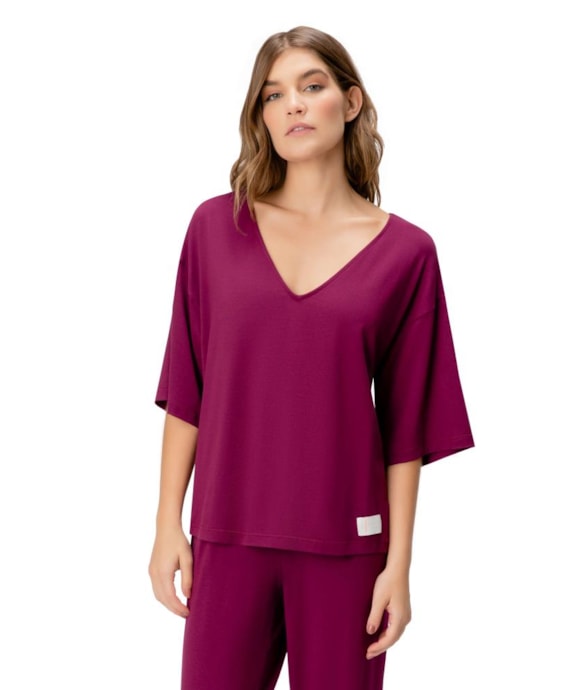 Blusa Holiday Viscosoft Beringela