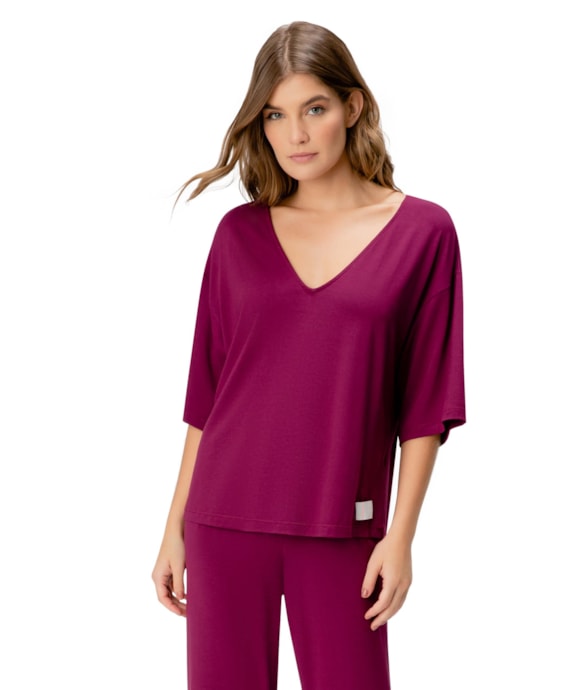 Blusa Holiday Viscosoft Beringela