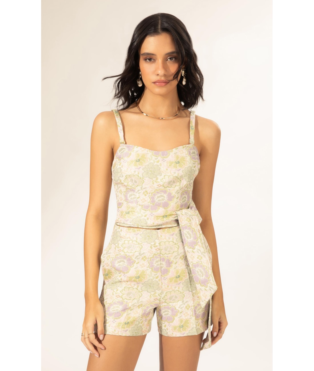Blusa Jacquard Floral Off White