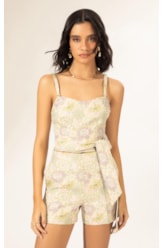 Blusa Jacquard Floral Off White