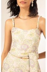 Blusa Jacquard Floral Off White