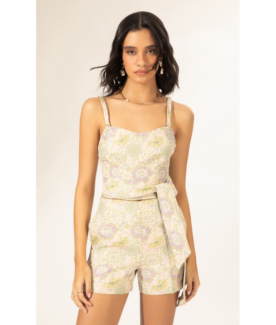 Blusa Jacquard Floral Off White