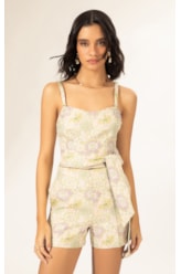 Blusa Jacquard Floral Off White
