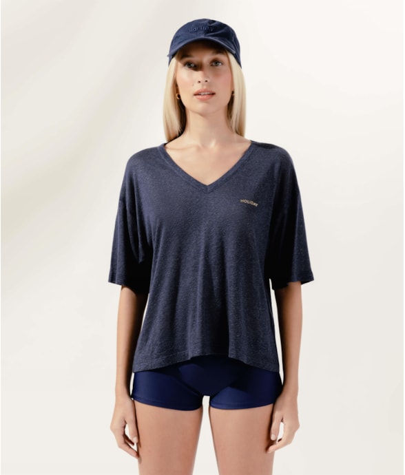 Blusa Linho Mistic Marinho