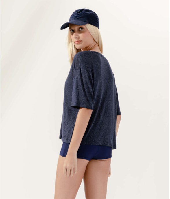 Blusa Linho Mistic Marinho