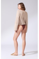 Blusa Manga Longa Tricot Cali Natural