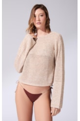 Blusa Manga Longa Tricot Cali Natural