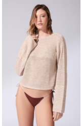 Blusa Manga Longa Tricot Cali Natural
