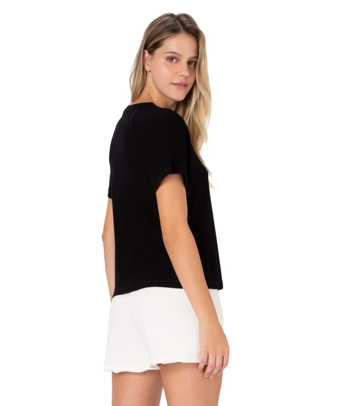 Blusa Mc Canelado Soft Raglan Preto