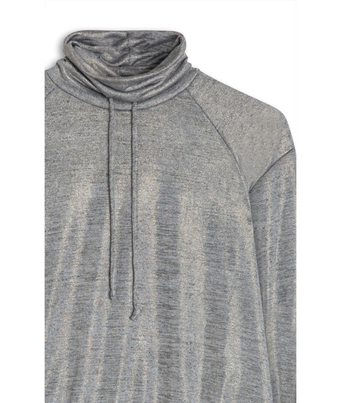 Blusa Ml Jersey Foil Cinza Mescla