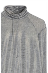 Blusa Ml Jersey Foil Cinza Mescla