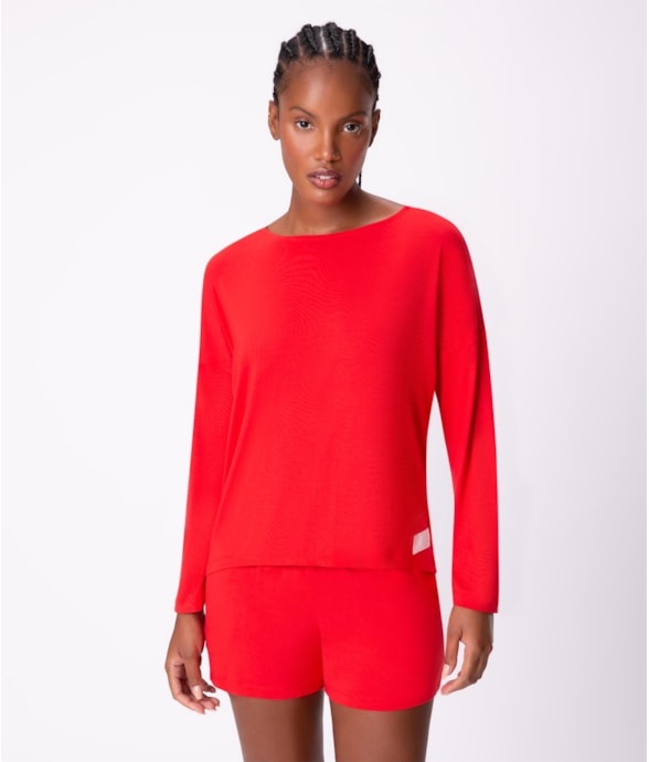 Blusa Ml Viscosoft Vermelho