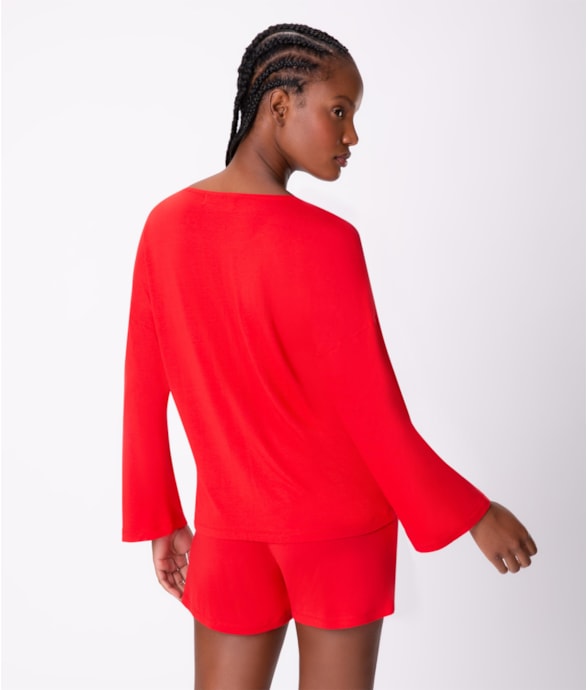 Blusa Ml Viscosoft Vermelho