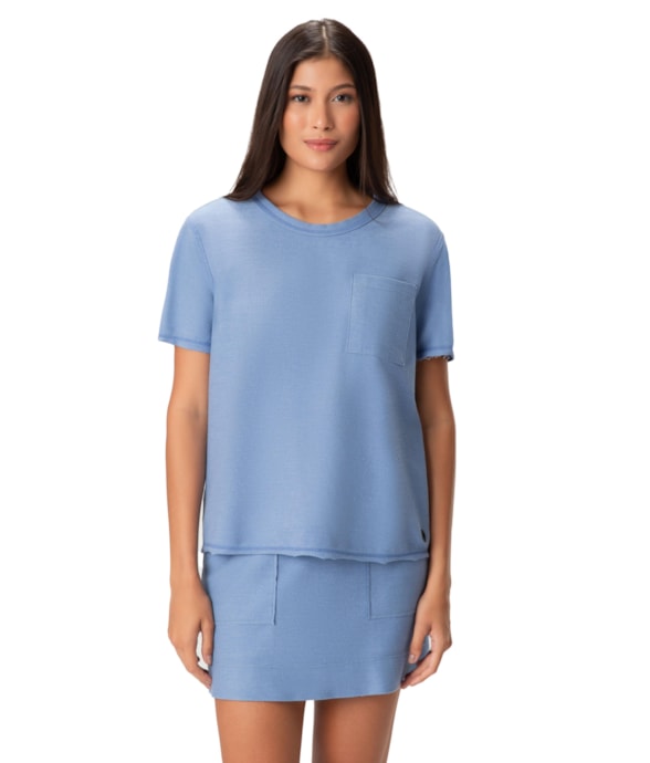 Blusa Moletom Denim Azul Seco