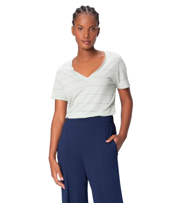 Blusa Nilo Decote v Verde Agua