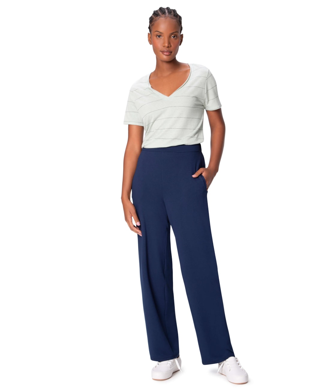 Blusa Nilo Decote v Verde Agua