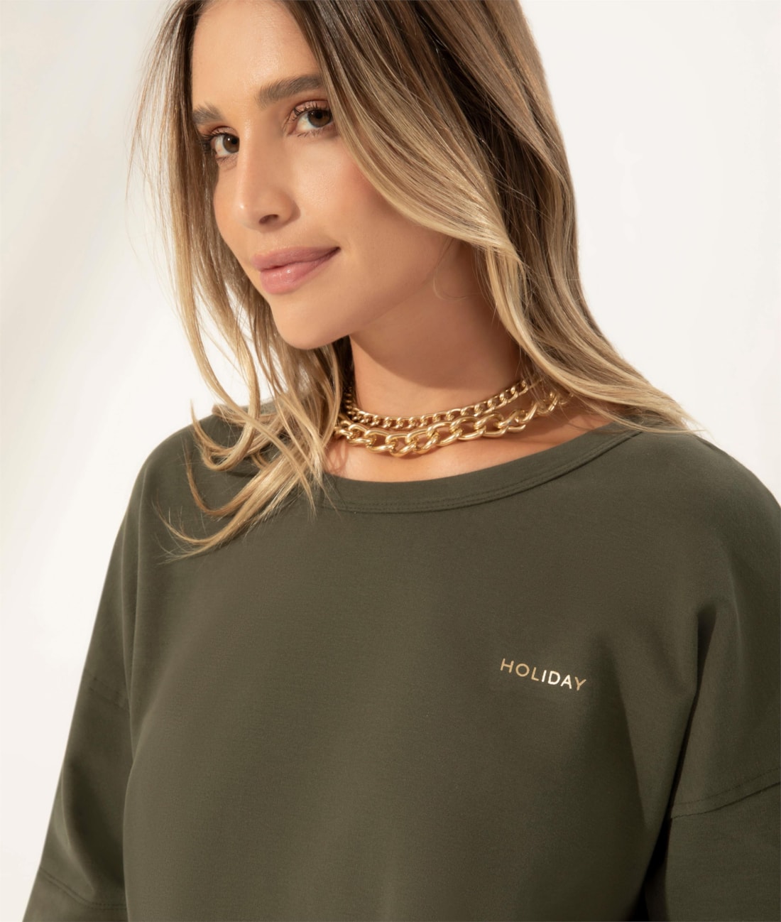 Blusa Oversize Soft Comfort Musgo