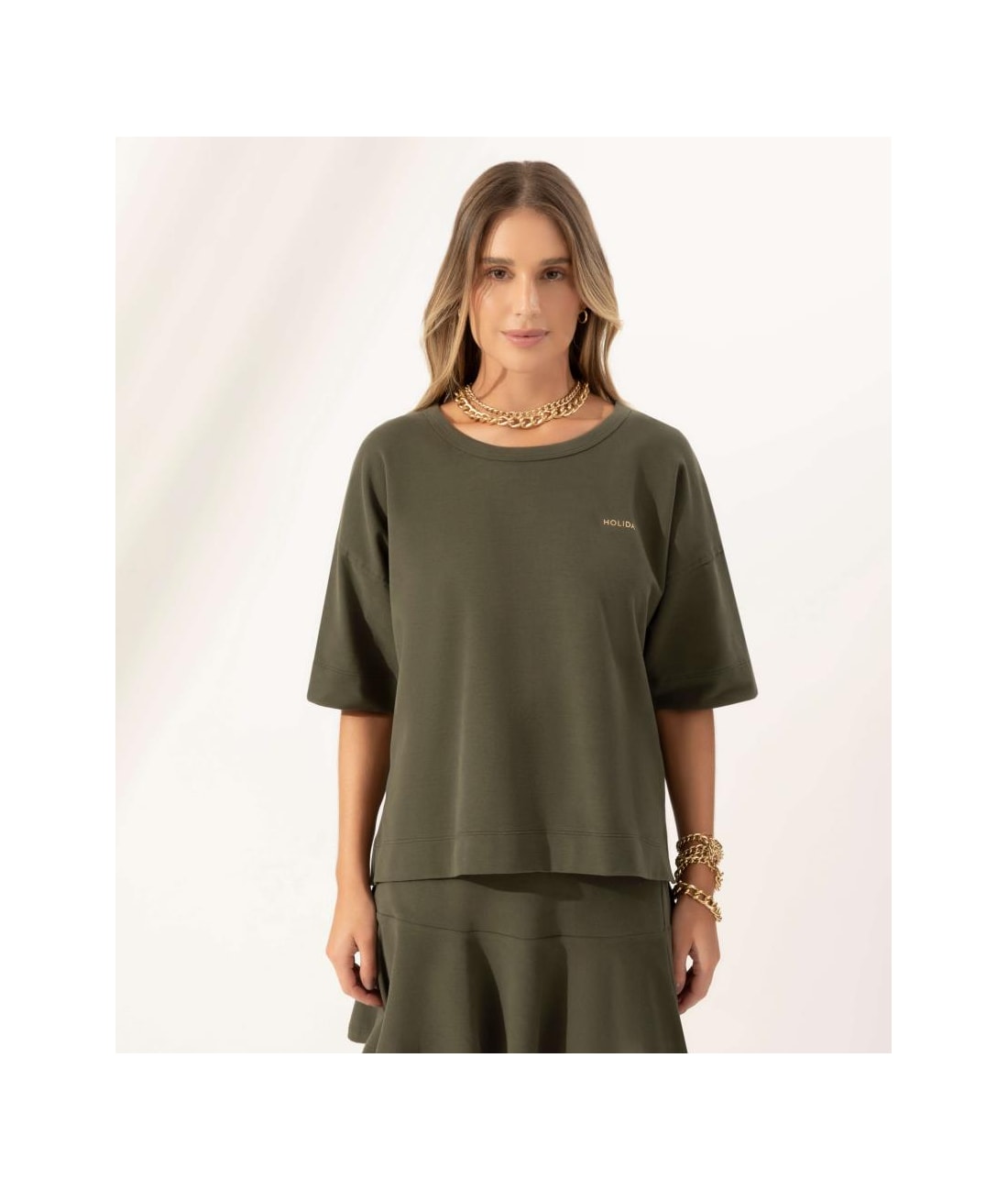 Blusa Oversize Soft Comfort Musgo