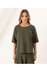 Blusa Oversize Soft Comfort Musgo