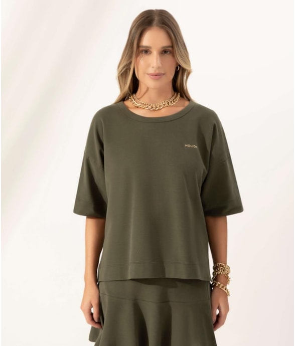 Blusa Oversize Soft Comfort Musgo