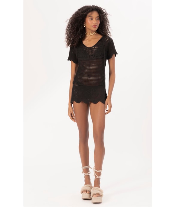 Blusa Pala 1/2 Lua Preto