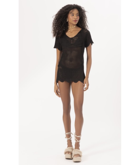 Blusa Pala 1/2 Lua Preto