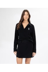 Blusa Polo Atoalhada Preto
