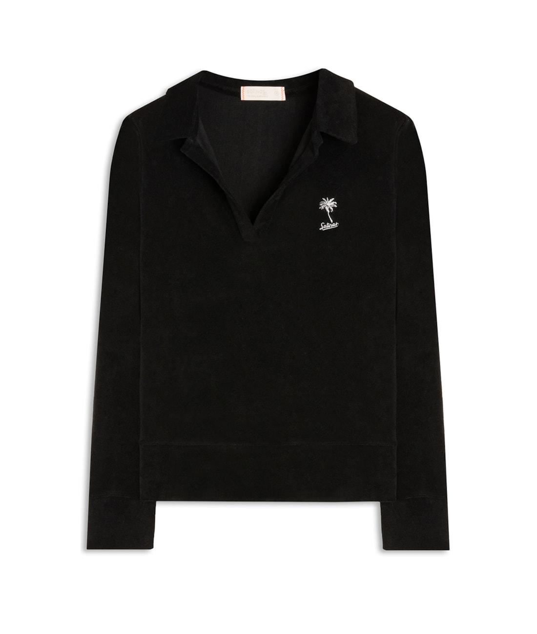 Blusa Polo Atoalhada Preto