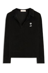 Blusa Polo Atoalhada Preto