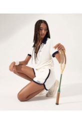 Blusa Polo Atoalhado Bicolor Off White