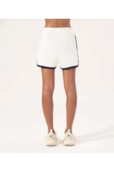 Blusa Polo Atoalhado Bicolor Off White