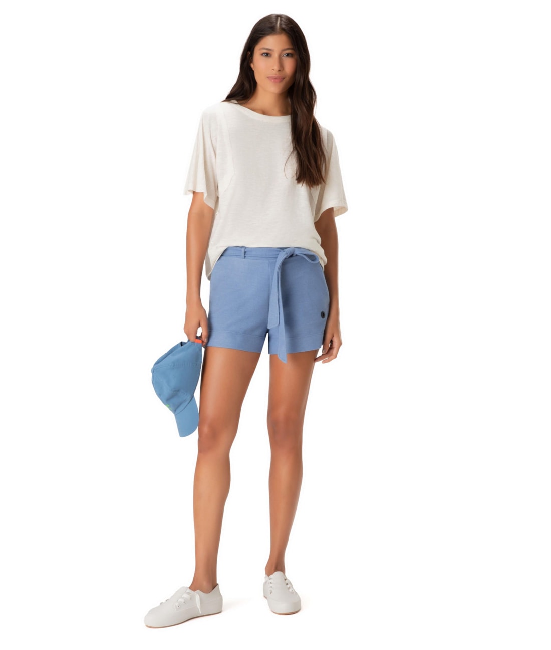 Blusa Recorte Cotton Linen Natural