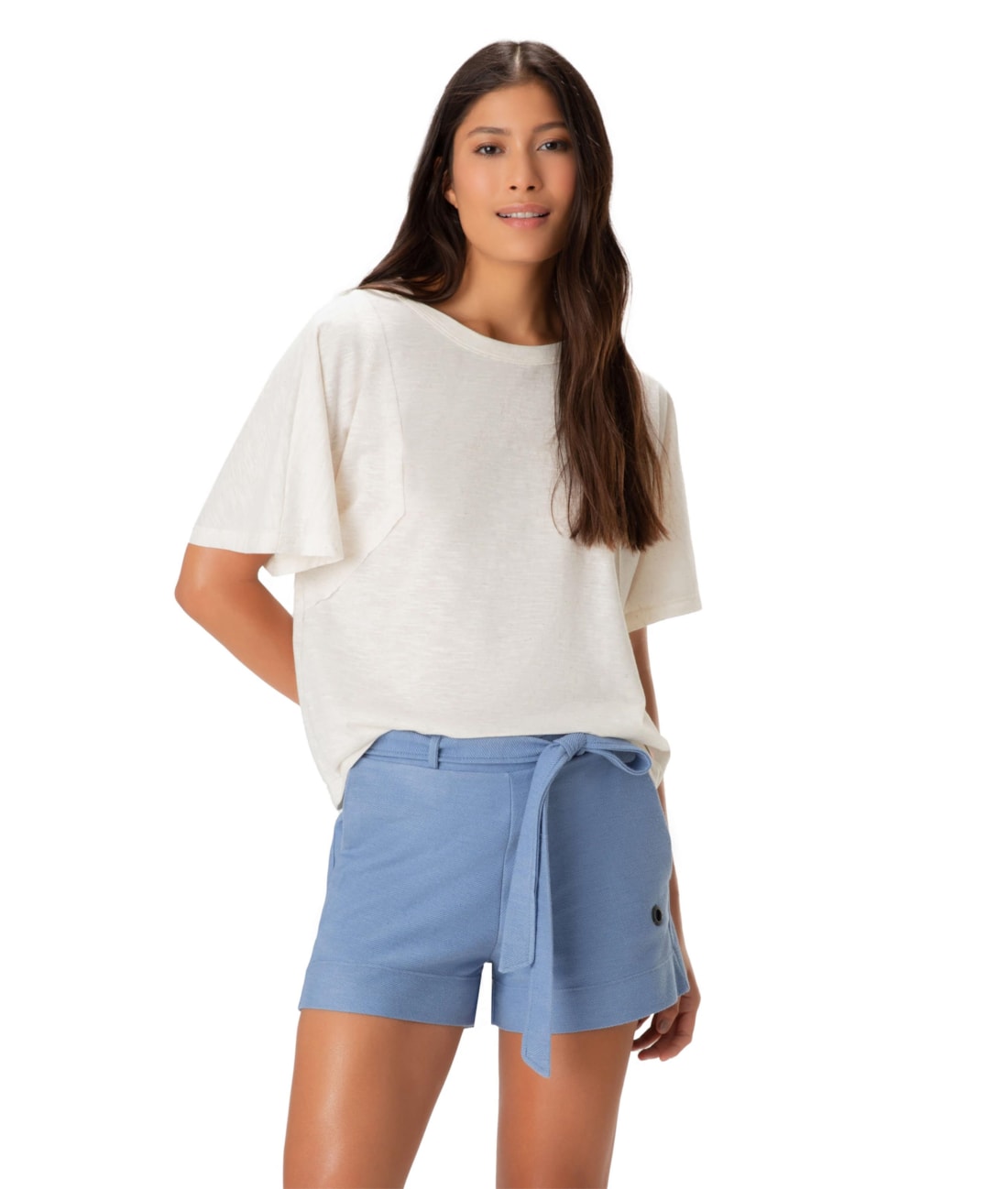 Blusa Recorte Cotton Linen Natural