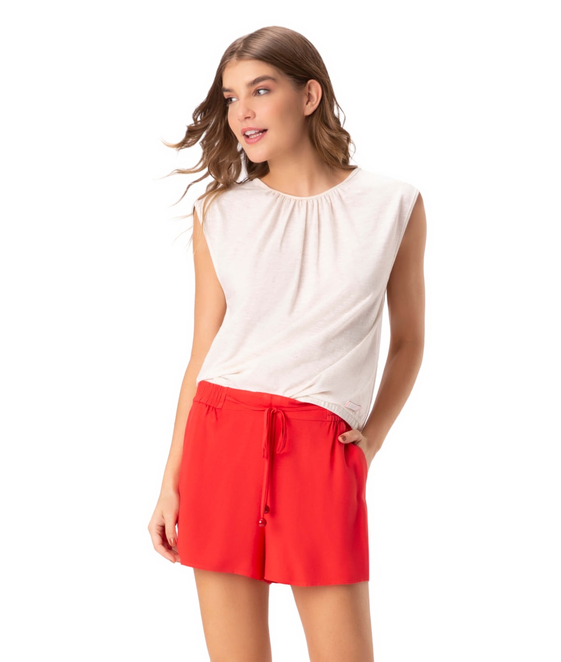 Blusa Regata Cotton Linen Natural