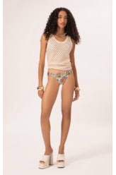 Blusa Regata Cotton Mesh Dourado