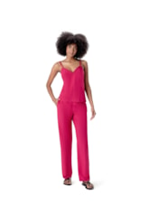 Blusa Regata Visco Linho Pink