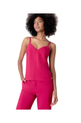 Blusa Regata Visco Linho Pink