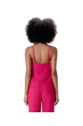 Blusa Regata Visco Linho Pink