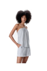 Blusa Regata Visco Stripes Azul Jeans