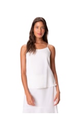 Blusa Resort Linen Blend Branco
